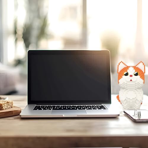 Larcele Munchkin Cat-Orange Micro Building Blocks Set for Kids 8+ KLJM-05 - style: Munchkin Cat-Orange