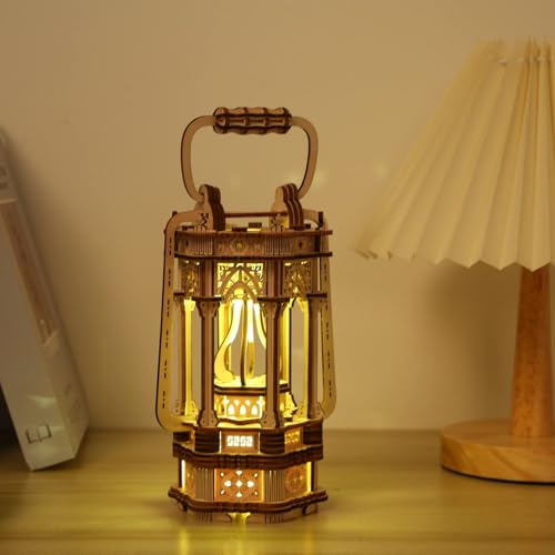 Wooden Luminous Lantern 3D DIY Puzzle - style: 8 Luminous Lantern
