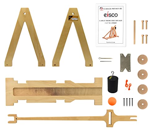 Eisco - Premium Large Trebuchet Physics Demonstration Kit, 21" Beam Arm, Explore Gravitational Potential Energy, Projectile Motion & Energy Transformation, Ideal for Learning Demonstrations