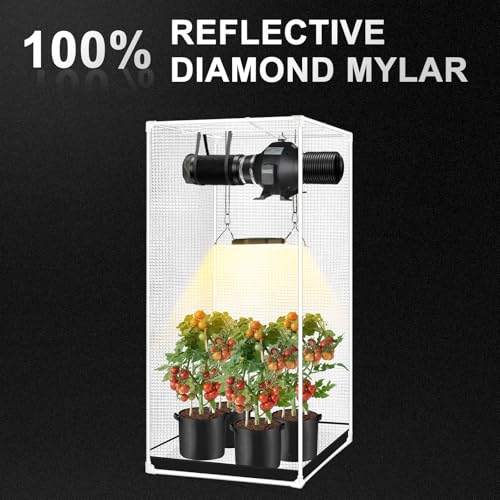 ATOUR 18"X18"X32" Grow Tent, High Reflectivity Mylar Indoor Grow Tent with Observation Window & Floor Tray, Heavy Duty Zipper Small Growing Tent, Professional Plant Tent for Hydroponic - size: 18"X18"X32"