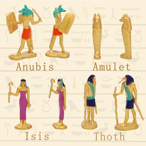 ONEST 24 Pieces Mini Egyptian Figurine Playsets Famous Architecture Figurines Birthday Gift - style: E Set