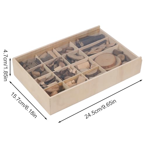 Candywood Wooden Unfinished Craft Kits Toy,Unfinished Natural Wood Slices Loose Part Play,DIY Wood Slices Kit for Toddler 3+ (UN_M) - size: UN_M