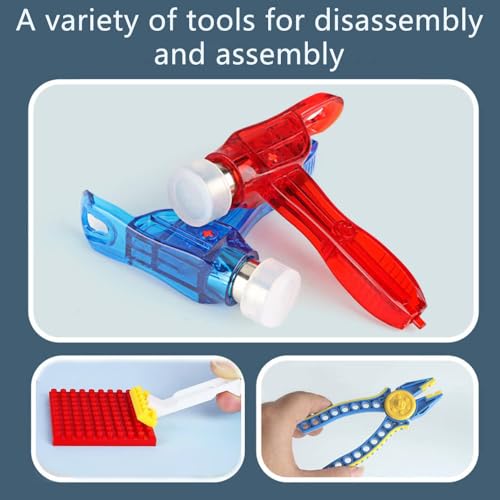 Building Blocks Separator Tool Kit Brick Tools Technic Blocks Tool Set Including 1 Multi-Functional Hammer,1 Pliers,1 Tweezers 8 Brick Separator - color: Set a