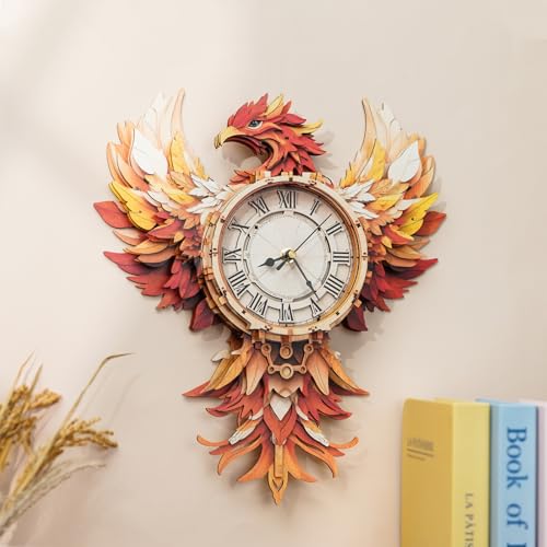 KAAYEE 3D Puzzles for Adults Phoenix Clock Bird Wooden Puzzle DIY Craft - color: Phoenix Clock