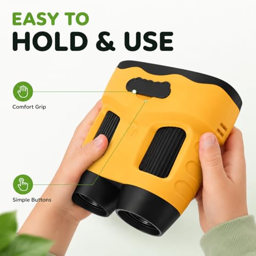 Microscope for Kids, Portable Digital Microscope with 2.0" Screen - color: Yellow