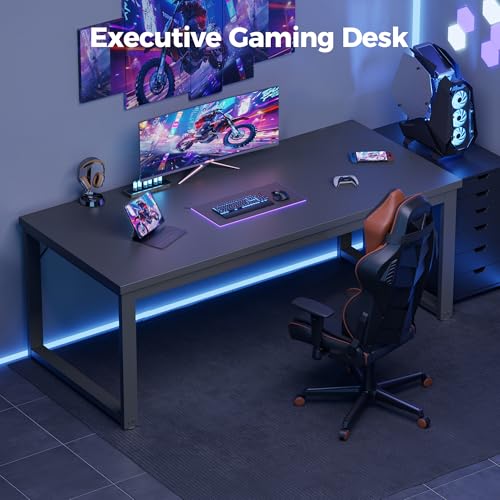 Mericonia 40 Inch Computer Desk, 1.2" Thick Small Office Table, Black - color: Black, size: 40",1.2"T