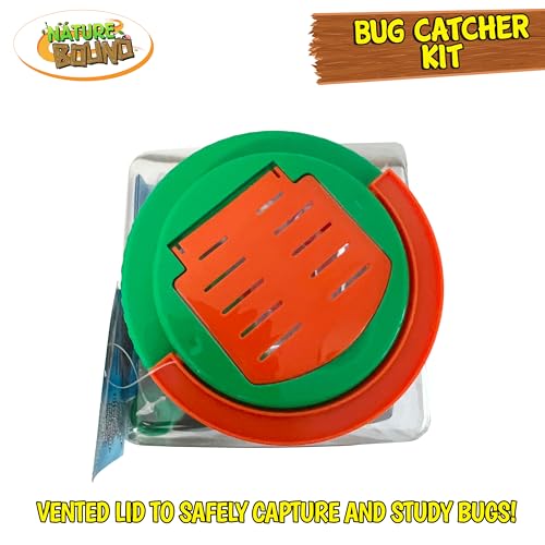 Nature Bound Bug Catcher Kit - 20 Piece Outdoor Exploration Set for Kids - Educational & Fun - Safe Insect Catch & Release with Bucket, Net, Magnifier & More - Great Gift for Young Explorers