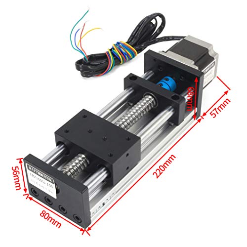 RATTMMOTOR EBX1605 100mm CNC Linear Stage Actuator+Nema23 Stepper Motor - color: 100mm