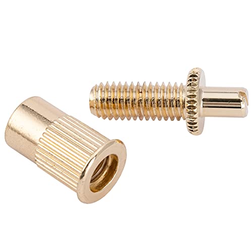 Musiclily Pro BM001 52mm Tune-O-Matic Bridge Roller Saddles Set Gold - color: Gold