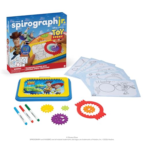 Spirograph Disney Jr. Toddler Arts and Crafts, Drawing Art Kit, Toddler Activities, Drawing Pad, Jumbo Gears, Washable Markers, Unleash Your Child Inner Artist, Ages 3+ - style: Toy Story