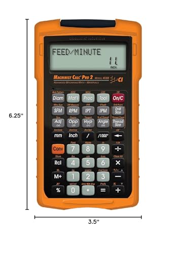 Calculated Industries 4088 Machinist Calc Pro 2 Advanced Machining Calculator | Speeds and Feeds, DOC, LOC and WOC for Materials and Tool settings | Machinists, Setters, Tool & Die Makers, Shop Owners