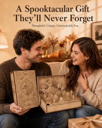 Halloween Wooden Model Kit, Halloween 3D Puzzle for Adults & Table Decor