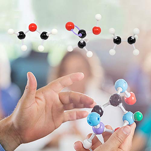 RELIANCER Molecular Model Kit,444PCS Organic Molecular Chemistry Set w/C60,Atoms,Bonds,Molecular Structures Building Kit for Chemistry Learning,STEM Science Kits for Teachers,Students,Young Scientists - color: Kit a