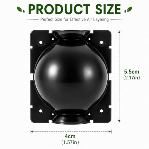 Plant Air Layering Pods for Root Growing, Reusable Propagation Ball Kit with Clear Root Monitoring Design, Easy Install Propagation Cups for Indoor Outdoor Trees and Plants(15Pcs-Small)
