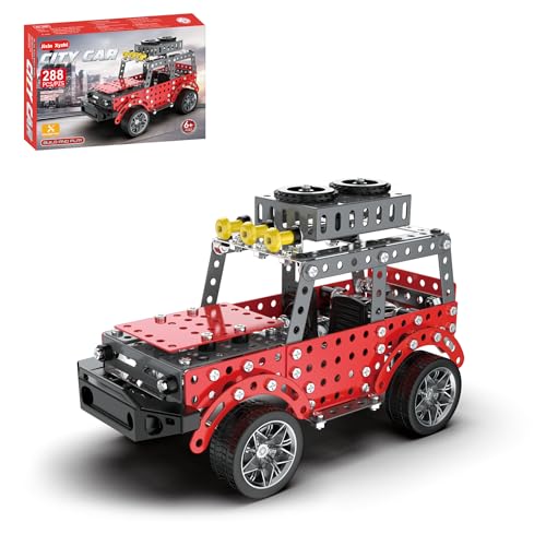 Jixin Xyzhi 3D Metal Model Kit Off-Road Car Building Set for Kids & Adults Ages 8+ – STEM Engineering DIY Assembly Toy with Tools for Family Fun & Gift Giving (Big Off-Road car) - style: Big off-road car