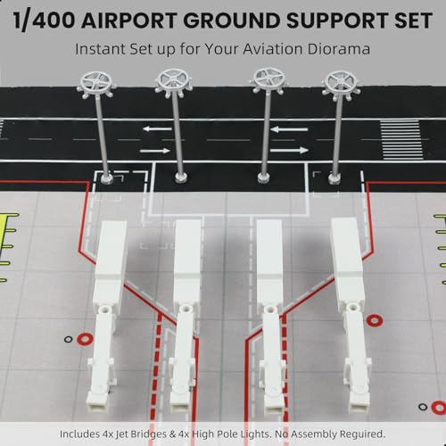 Airport Terminal Model Kit 1:400, 3D Architectural Model with Passenger Bridge, Plastic Airport Building Decoration for Adults, Gift for Aviation & Architecture Fans No. 004 - color: 4.no.004