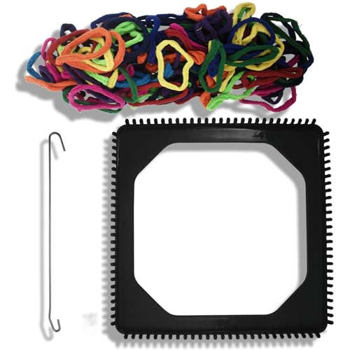 Pepperell Crafts Potholder Weaving Loom Kit | 10" X 10" Plastic Loom | Premium Cotton Weaving Loops | Makes 2 Large Potholders