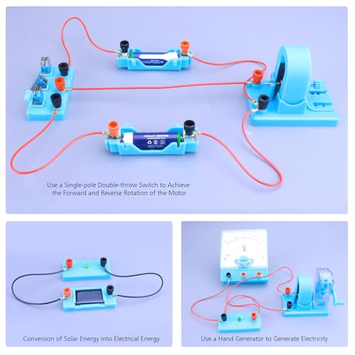 Physics Labs Basic Electricity Discovery Circuit and Magnetism Experiment kit for High School Students, STEM Kits for Learning Starter Electromagnetism Elementary Electronics