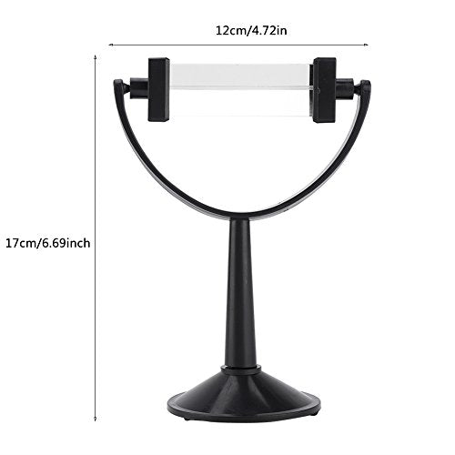 Qiilu Optical Glass Triangular Prism with Stand, Equilateral Prism for Teaching Light Spectrum Physics and Photo Photography Prism