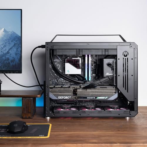 Mechanic Master C34Pro Portable Compact ATX/E-ATX Gaming PC Case Silver - color: Silver