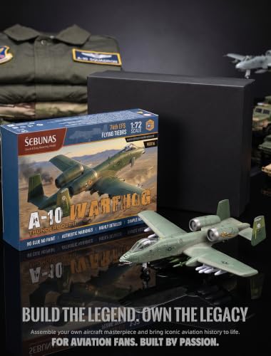 SEBUNAS 1:72 Scale A-10 Thunderbolt II Warthog Plastic Assembly Model Kit - color: 10.A-10 Green