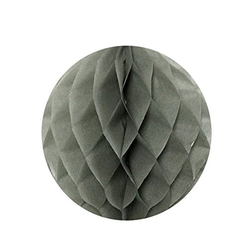 Wrapables 8" Set of 4 Tissue Honeycomb Ball Party Decorations for Weddings, Birthday Parties, Baby Showers, and Nursery Décor, Gray - color: Gray, Set of 4