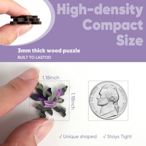 Beautiful Lavender Wooden Puzzle for Adults, Floral Art Jigsaw Puzzles - color: Lavender, size: 200pcs