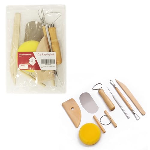 S & E TEACHER'S EDITION 8 Pcs Pottery & Clay Sculpting Tools - size: 8 PCS