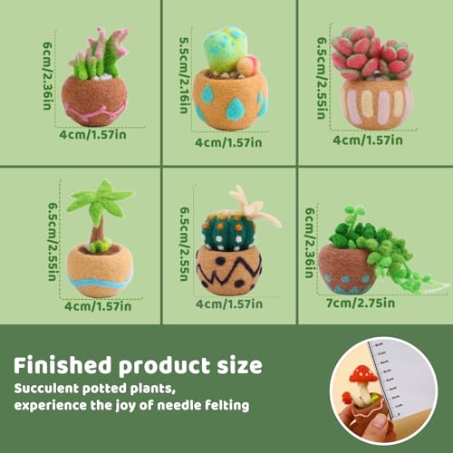 Yizzvb Needle Felting Kit, 6 Pcs Wool Felting kit Felting Tools - size: S