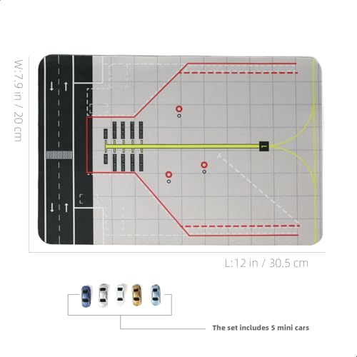 Airport Runway Rubber Display Mat with 5Mini Ground Vehicle Models - color: 5.mat (20*30cm)
