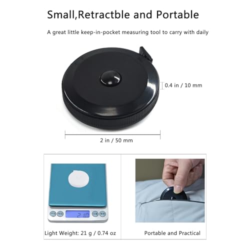 60 Inch Tape Measure Soft Measuring Tape for Body Fabric Sewing Tailor - color: Rose Red Black