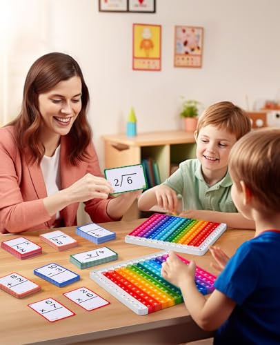 JoyCat 288 Math Flash Cards & Leanring Chart, 4 Operations, Ages 4-8