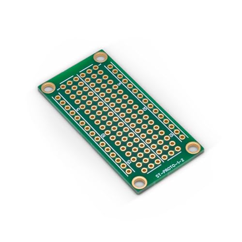 Double Sided ENIG Protoboard, Solderable Breadboard, Electronic Circuit Board for DIY Prototype Circuit, FR4, Plated Through Hole Solder Prototype Board, ST-PROTO-1-2 (1" x 2") - style: 1" x 2"
