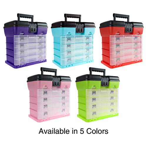 Stalwart Small Parts Organizer Box, Light Blue, 10-Inch - color: Blue