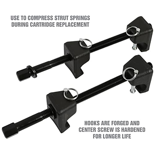 OEMTOOLS 27036 10.75 Inch MacPherson Strut Spring Compressor, Set of 2 Universal Spring Compressor Tool Automotive, 9.75 Inch Maximum Safe Opening, Carrying Case Included - style: Red Storage Case