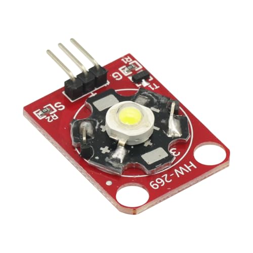 5Pcs 3W High-Power White LED Module with PCB Chassis for Arduino STM32 AVR