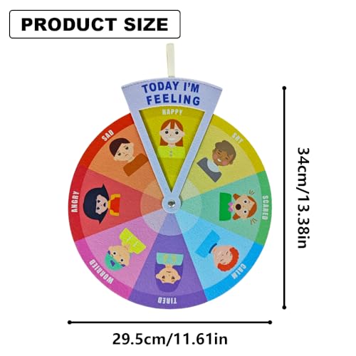 Kids Emotion Wheel, Feelings Wheel, Feelings Kid Charts, Expression Emotions Chart, Emotional Toys for Toddlers and preschoolers - style: Feelings