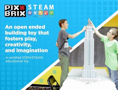 Pix Brix Pixel Puzzle Building Bricks, 3,000-Piece Container, Light Palette - color: Light, size: 3000pc