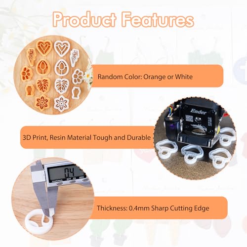 Puocaon Christmas Holiday Clay Cutters - 8 Pcs Christmas Tree Clay Cutters for Polymer Clay Jewelry Making, Christmas Jumper Socks Gloves Clay Jewelry Cutters, Cute Beanie Polymer Clay Earring Cutters