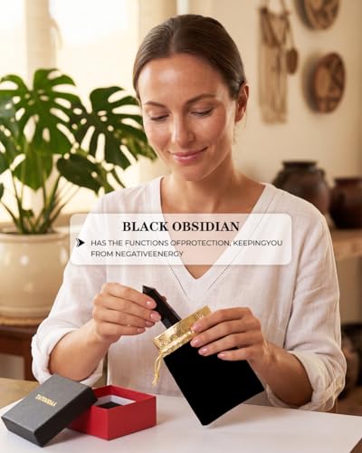 Black Obsidian Crystal Towers, Natural Hexagonal Healing Crystal Wand - color: Colorful (Set 59)