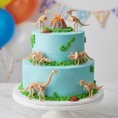 30 PCS Dinosaur Fossil Skeletons, Assorted Dinosaur Skeleton Toys Figures for Science Play Dino Sand Dig Party Favor Decorations (Dino skeletonD) - style: dino skeletonD