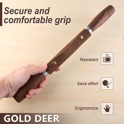 Wood Draw Knife with Leather Sheath 5.75" SK5 Wood Carving Tool