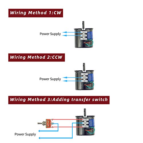 60KTYZ Synchronous Gear Motor AC 110V 8/10RPM CW/CCW Torque 23Kgf.cm Direction Control 18W for Food Machinery - size: 100V-127V, style: 8/10RPM