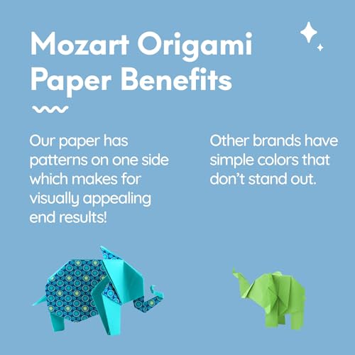 MozArt Japanese Origami Paper 120 Sheets 6x6 Folding Kit Kids Adults