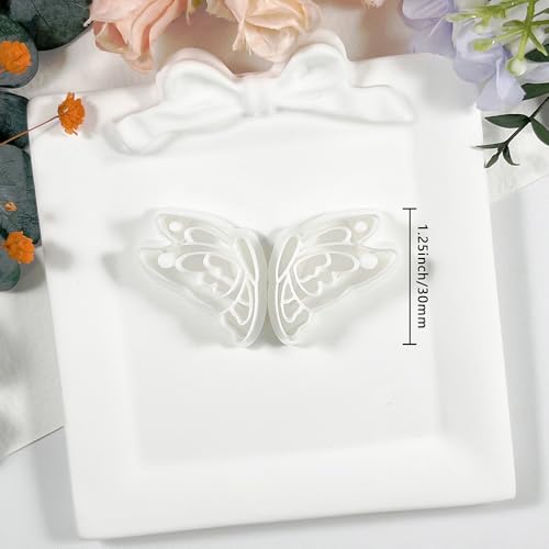 Xaekicr Butterfly Wings Polymer Clay Cutters – Clay Cutters for Earrings Making, Polymer Clay Molds for Jewelry DIY, Clay Tools for Handmade Crafts - color: 2J color
