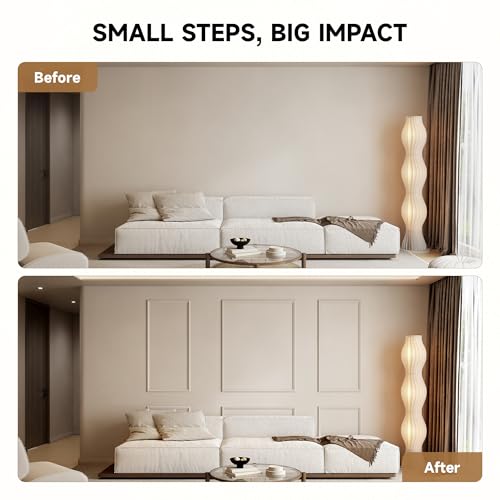 INMOZATA Pre-Cut Peel and Stick Wall Molding, 50" x 20",50" x 40" - size: 50" x 20",50" x 40"