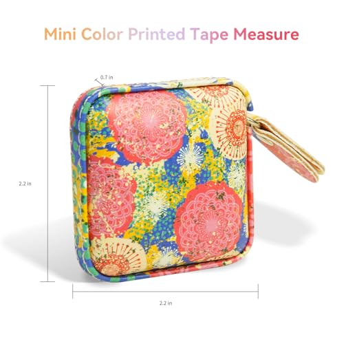 Mini Retractable Soft Tape Measure for Sewing, Cloth, Fabric, Body Measurements - color: peony