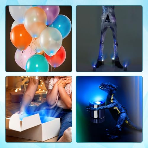 20pcs Mini Led Lights for Craft, Tiny Small Light with 30pcs Batteries - color: Blue