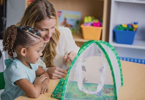Insect Lore Butterfly Farm - Live Cup of 5 Caterpillars, Reusable Habitat, STEM Butterfly Activity Journal & Supplies - Grow, Observe and Release Painted Lady Butterflies - style: Butterfly Farm