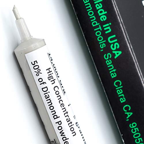 TechDiamondTools Diamond Polishing Paste Kit — 3 Grits (3000, 5000, 14000) | USA Made | Oil-Based Syringes | Progressive Polishing Set for Metal, Glass, Gemstone, Knife, Jewelry | 50% Diamond Powder - size: 3000 5000 14000 Grit, style: High 50% concentrat